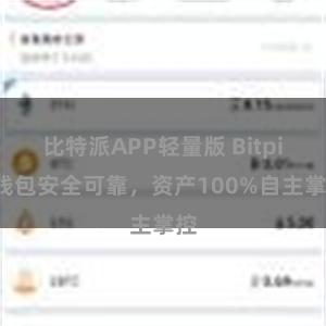 比特派APP轻量版 Bitpie钱包安全可靠，资产100%自主掌控