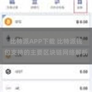 比特派APP下载 比特派钱包支持的主要区块链网络解析