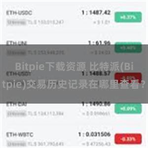 Bitpie下载资源 比特派(Bitpie)交易历史记录在哪里查看？