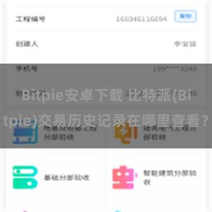 Bitpie安卓下载 比特派(Bitpie)交易历史记录在哪里查看？