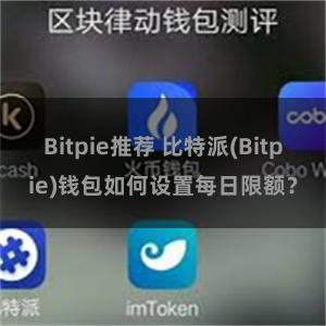 Bitpie推荐 比特派(Bitpie)钱包如何设置每日限额？