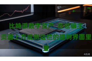 比特派数字资产  在诳骗主页面上方或侧边栏的建树界面里