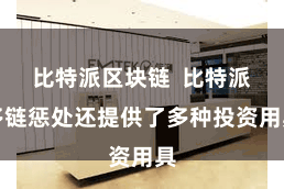 比特派区块链  比特派多链惩处还提供了多种投资用具