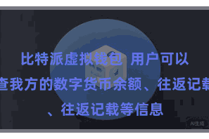 比特派虚拟钱包  用户可以快速寻查我方的数字货币余额、往返记载等信息